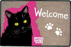 Waggy Tails - Black Cat - Indoor Mat - Fußabstreifer - Dekorativ